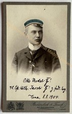 orig. CDV Foto JURIST OTTO MODEL als Student 1904 Jena Studentika Mode Mann Herr