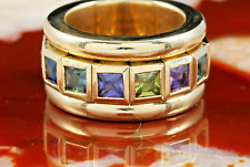 TAMARA COMOLLI Curriculum - Designer RING mit farbigen EDELSTEINEN | 750er Gold