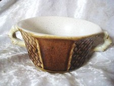 Staffel Stoneware Gerz Gerzit Suppentasse 1tlg  braun beige Waffelmuster