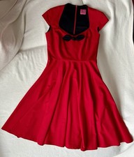 50 er Jahre Kleid Knielang, Rockabilly, Vintagekleid , Rot , Gr. M 38/40