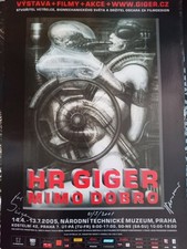 HR Giger Plakat, Ausstellung in Prag, Original Signatur von HR Giger 