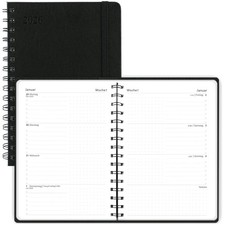 Hochwertiger A5 Buchkalender 2026 mit Monats- und Wochenansicht in Schwarz