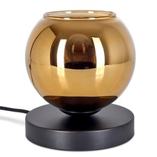 HOFSTEIN Cesaro Tischlampe Tischleuchte Wohnzimmer Metall/Glas Schwarz/Gold