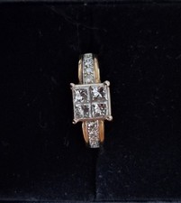 Karat gelbgold diamant ring - 18,