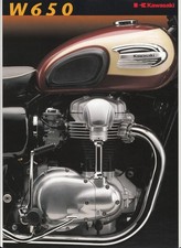 Kawasaki W 650   Prospekt  Brochure  4 Seiten   01   - 1999