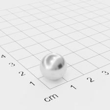 5x Neodym Kugelmagnet, Ø12,7mm, verchromt, Grade N42