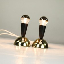 Paar Nachttisch Lampen Messing