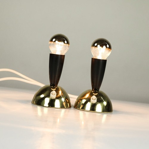 Paar nachttisch lampen messing - lampen,