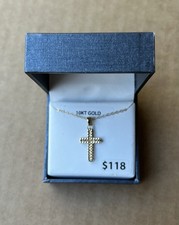 10kt Gold Kreuz mit 18 Zoll