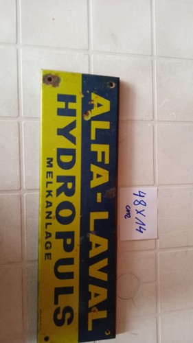 Altes alfa laval emailschild - alfa,