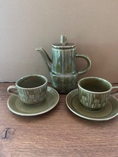 DDR Kanne Kaffeekanne mit Tassen Service "Elstra" 1289 VEB Elsterwerda 70er