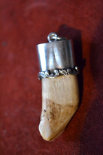 Charivari Anhänger Sauzahn mit handgemachter 925 Silberfassung
