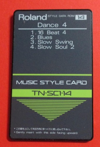 Roland music style card - -,