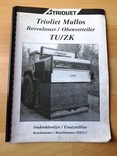 Trioliet Siloschneider TU / ZK Ersatzteilliste 