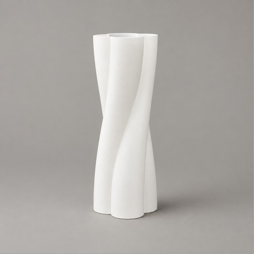 Deko vase vierlappig gedreht - deko,