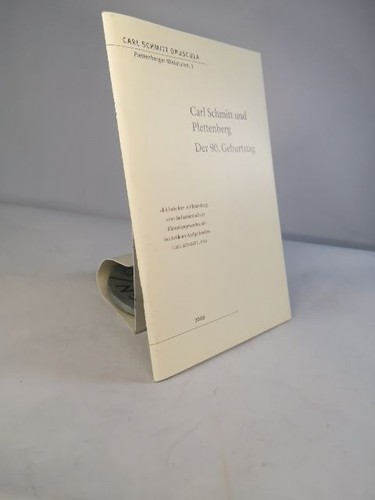Carl schmitt und - und, plettenberg