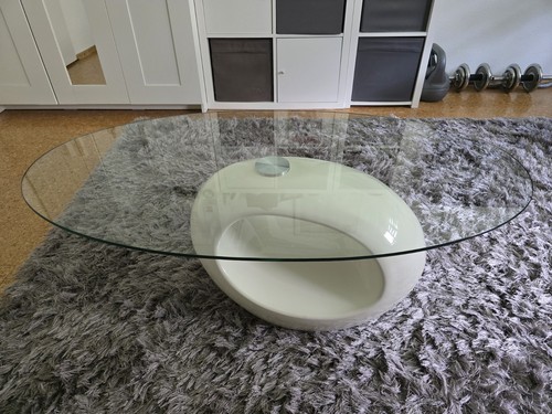 Retro couchtisch glas oval - retro,