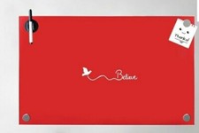 Schreibboard Magnettafel Magnetwand Whiteboard Pinnwand Küchenboard rot (60x40)