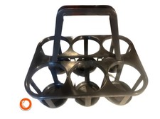 1970er Flaschenträger schwarz 6er Pack Bierflaschenträger Flaschenhalter