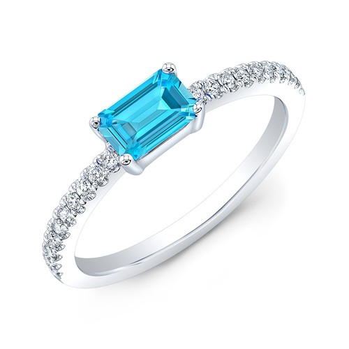 Smaragd schnitt blau topas - smaragd,