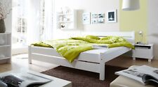 ANGEBOT TICAA Doppelbett "Bora" B-WARE Kiefer massiv weiß 140 x 200cm Bett