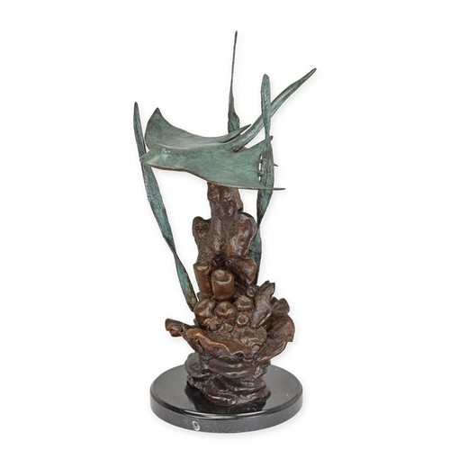 Bronzeskulptur stachelrochen - bronzeskulptur,