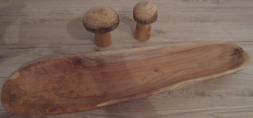 Holzschale holzpilze deko holz - holzschale,