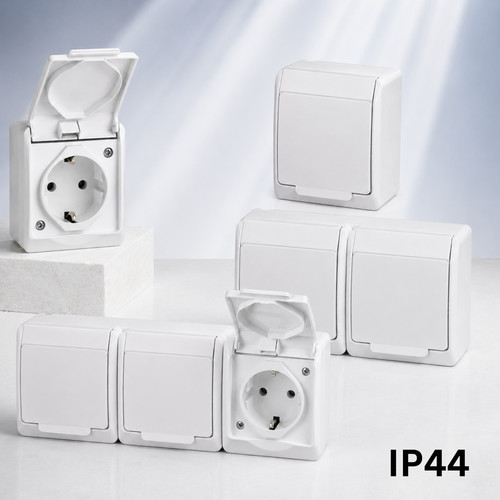 Aufputz steckdose ip44 - aufputz,