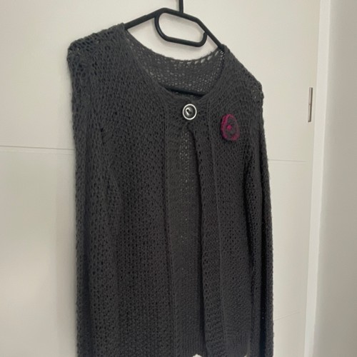 Damen strickjacke grau m - strickjacke,