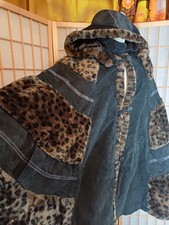Vintage Wildleder Cape Poncho