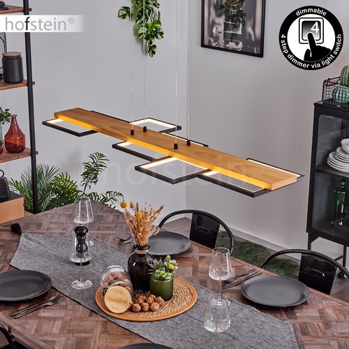 Hänge lampe dimmbar led holz - hänge,