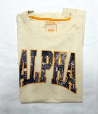  Alpha Industries Photo Print T-Shirt Größe M Off White Beige Natur Weiß 