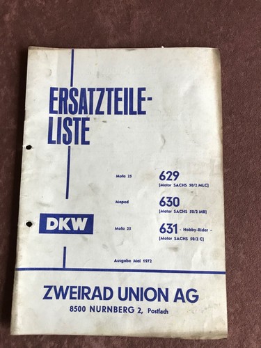 Sachs ersatzteilliste dkw - 50/2,