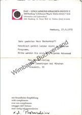 Brief von 1972 über