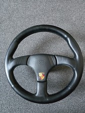 Porsche 911 964 Lederlenkrad Atiwe 32 RS mit Emblem KBA 70153 und Nabe