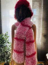 Mütze mit Schal, Kapuzenschal Damen,  Handarbeit