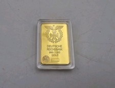 DEUTSCHES REICH / BANK - ADLER & EISERNES KREUZ - MEDAILLE - BARREN - VERGOLDET