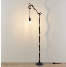 Lucande Stehlampe 'Ropina' (Retro, Vintage, Antik) in Schwarz aus Metall (1 flam