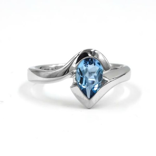 Ring mit aquamarin - aquamarin, in