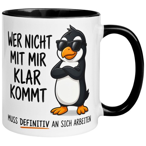 Tasse pinguin wer nicht - tasse, –