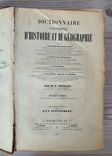 1847 Dictionnaire Universel D'histoire Et De Geographie Antik Buch Selten