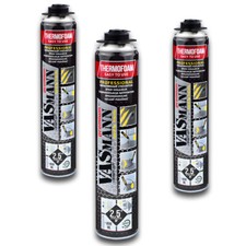 Sprüh Dämmung Fassaden, Dach, Wohnmobil, Keller, Haus, Auto, Bungalow 3 x 890 ml