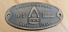 Orginal Waggonschild - Waggon Union GmbH -DWM- Werk Siegen - 1975 - Eisenguss