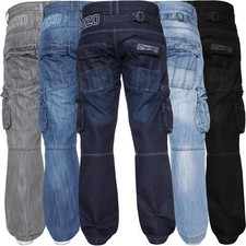 Enzo Herren Cargo Combat Jeans