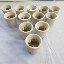 2x Lampenfassung Keramik E40 für DDR Lampen Tiefstrahler Straßenlampen 16A 750V