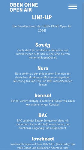Oben ohne 2026 festival - oben,