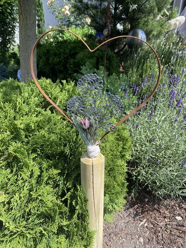 Gartendeko herz rost - herz, mit
