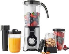 Emperial Food Mixer 4 in 1 Smoothie Maschine Obst Entsafter Kaffeemühle Silber