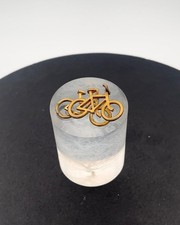 Georg Jensen Messing Doppel Fahrrad Anhänger No 5214