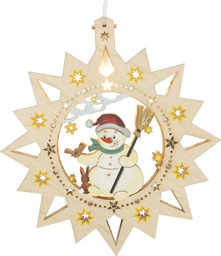 Fensterbild schneemann farbig - fensterbild, schneemann,